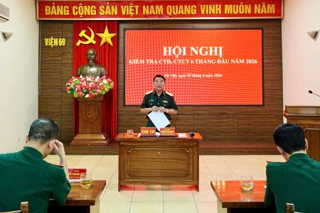 Bộ Tư lệnh Lăng Chủ tịch Hồ Chí Minh kiểm tra hoạt động công tác Đảng, công tác chính trị tại Phòng Hậu cần - Kỹ thuật và Viện 69